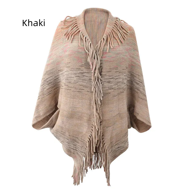 TastyHottie - CAPE SWEATER TASSEL CARDIGAN CLOAK