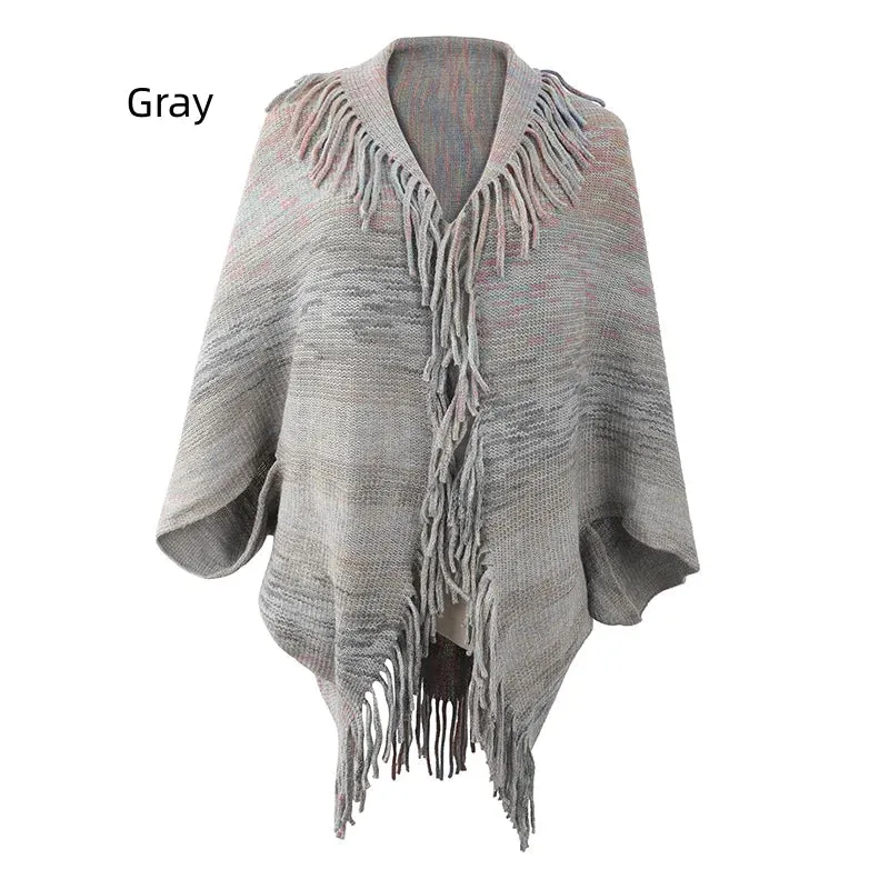 TastyHottie - CAPE SWEATER TASSEL CARDIGAN CLOAK