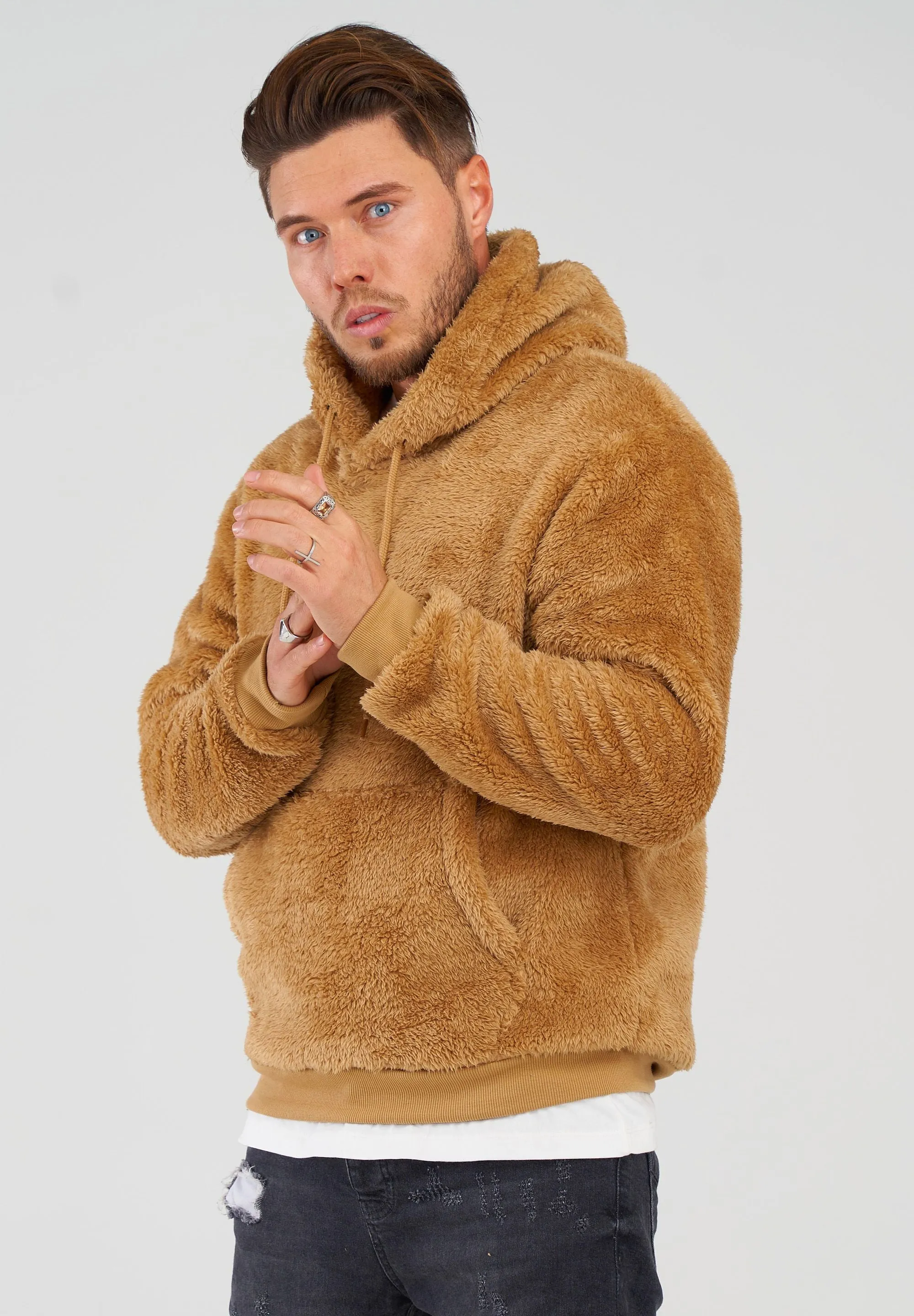 Teddy Fleece Hoodie MT-7450 Braun