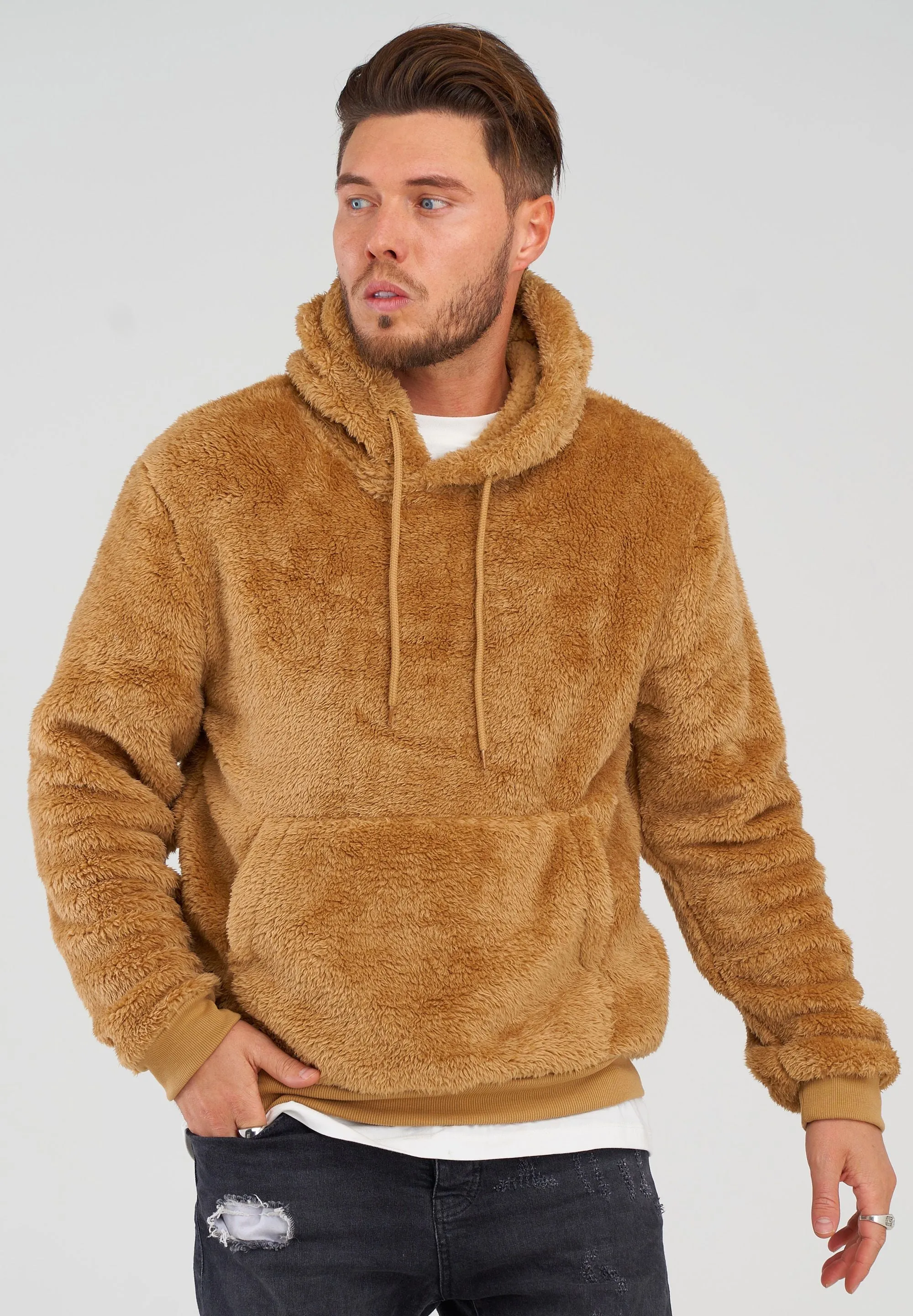 Teddy Fleece Hoodie MT-7450 Braun