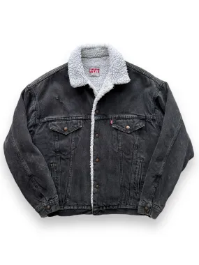 Vintage Black Levi's Sherpa Type III Denim Jacket SZ M