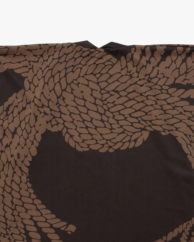 Wa-Modern, Haori, Brown with Light Brown Nawa