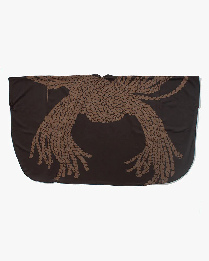 Wa-Modern, Haori, Brown with Light Brown Nawa