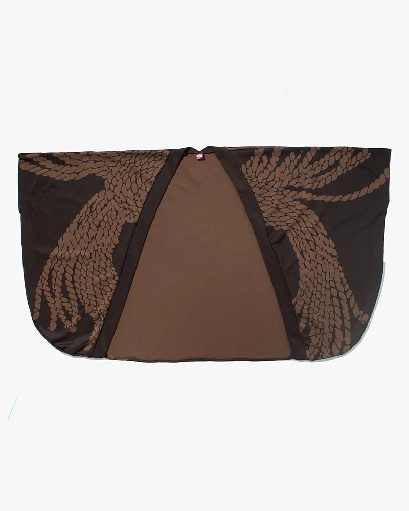 Wa-Modern, Haori, Brown with Light Brown Nawa