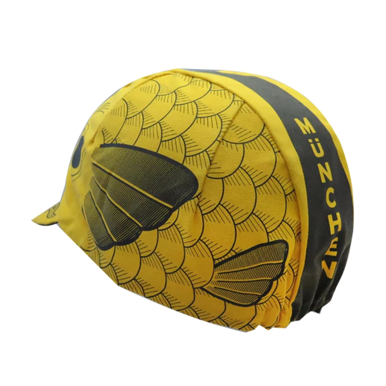 Winged Good And Evil Double Sided Fish Polyester Cycling Caps Road Bike Sports Summer Hat Yellow Cool Balaclava