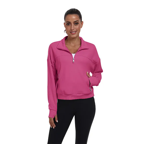 Women's Half Zip Pullover Long Sleeve