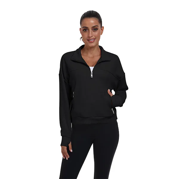 Women's Half Zip Pullover Long Sleeve