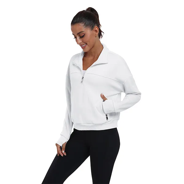Women's Half Zip Pullover Long Sleeve