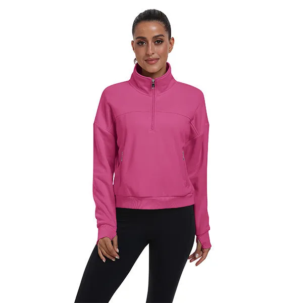 Women's Half Zip Pullover Long Sleeve