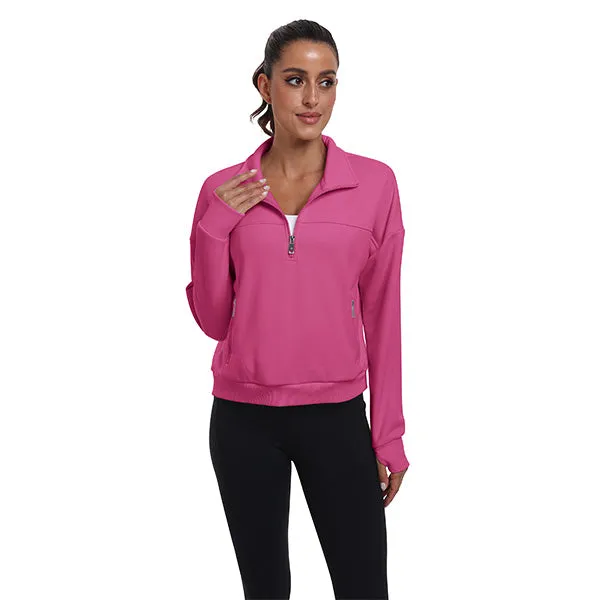 Women's Half Zip Pullover Long Sleeve