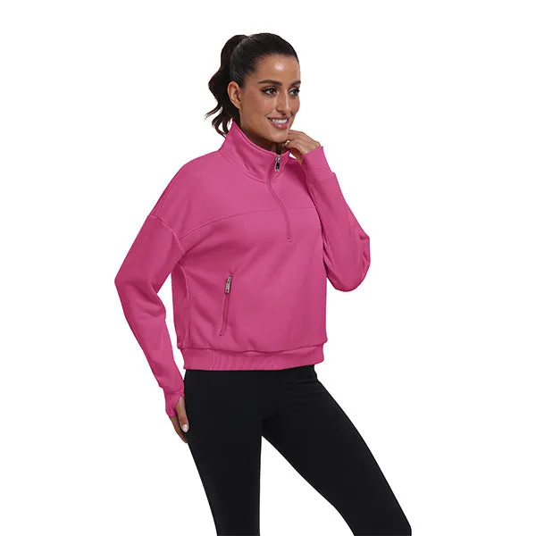 Women's Half Zip Pullover Long Sleeve