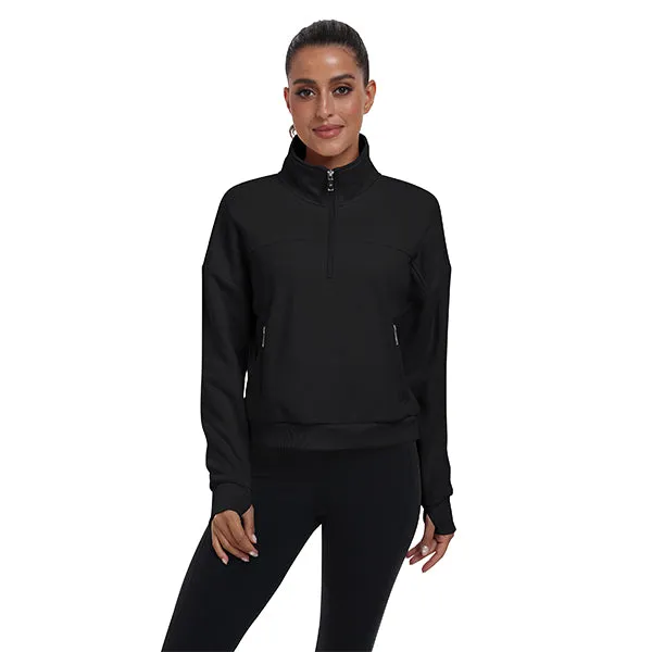 Women's Half Zip Pullover Long Sleeve