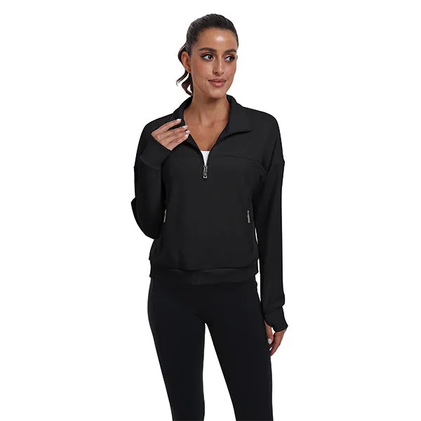 Women's Half Zip Pullover Long Sleeve