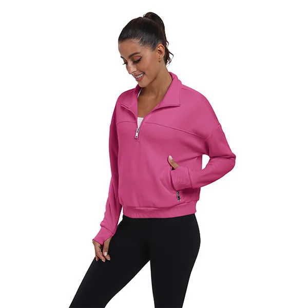 Women's Half Zip Pullover Long Sleeve