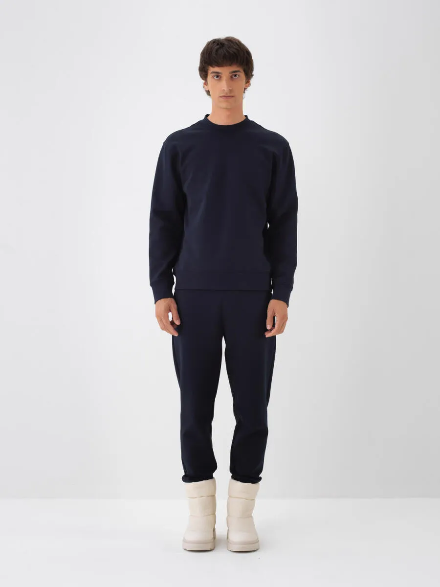 Xint Cotton Basic Navy Sweater
